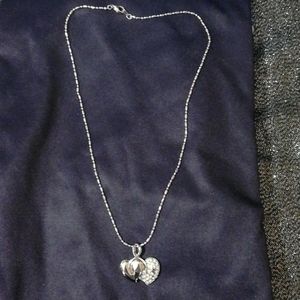 Double heart necklace